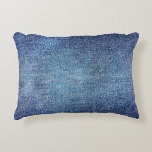 Blue background, denim jeans texture background. D Accent Pillow