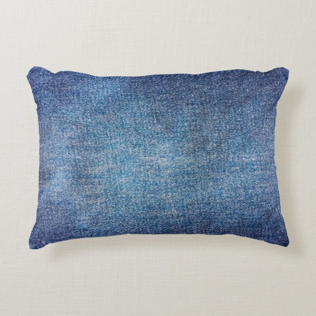 Blue background, denim jeans texture background. D Accent Pillow (Front)