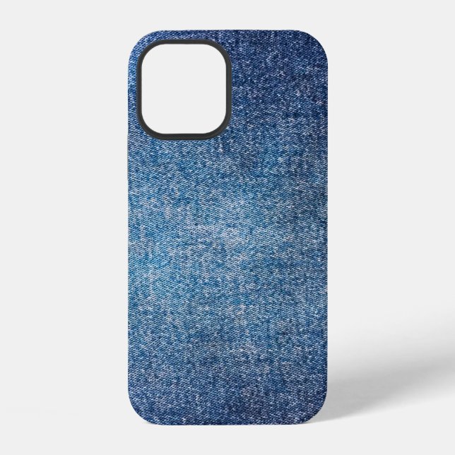 Blue background, denim jeans texture background. D iPhone Case (Back)