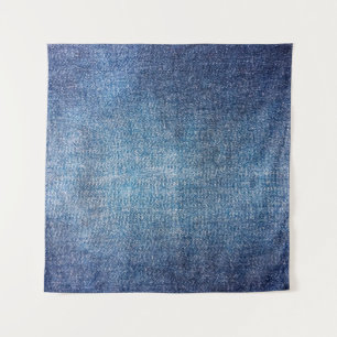 Blue background, denim jeans texture background. D Tapestry