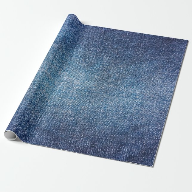 Blue background, denim jeans texture background. D Wrapping Paper (Unrolled)
