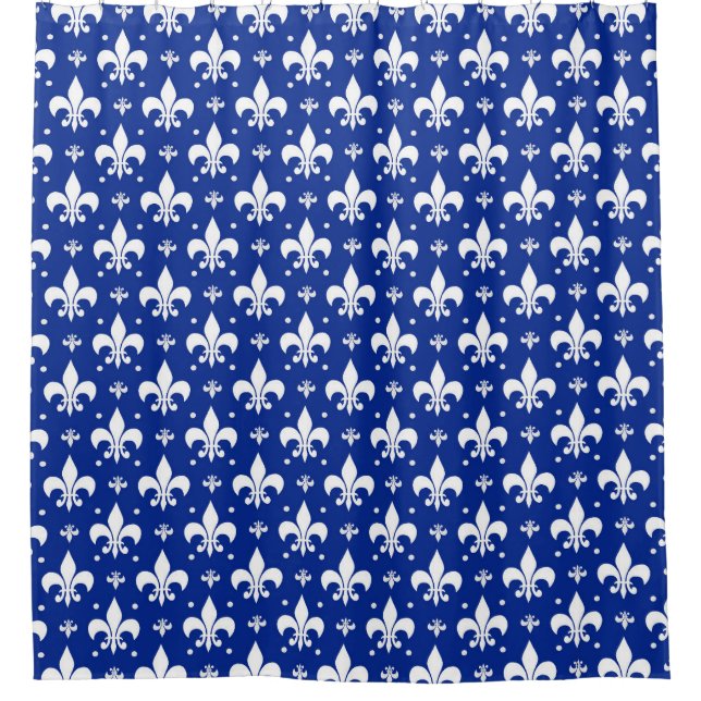 Blue Background Fleur-de-lis Pattern Design  (Front)
