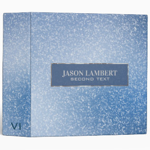 Blue Background With White Sparks Binder