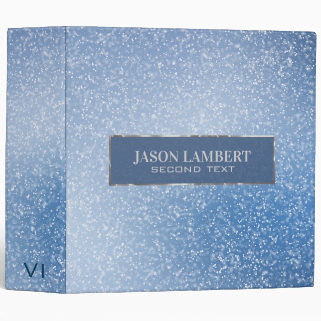Blue Background With White Sparks Binder (Front/Spine)