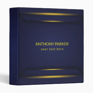 Blue Background Yellow Stripe Binder