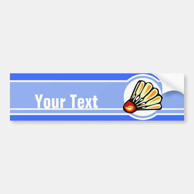 Blue Badminton Bumper Sticker (Front)