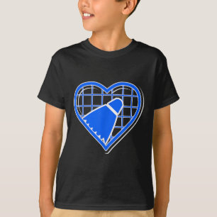 Blue Badminton Heart For Badminton Lovers  T-Shirt