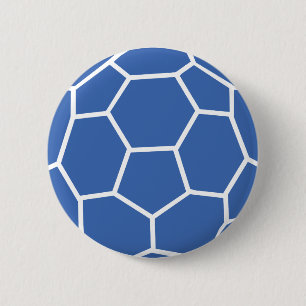 blue ball handball 2 inch round button