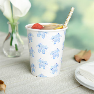 Blue Ballet Birthday Pointe Shoes Paper Cups