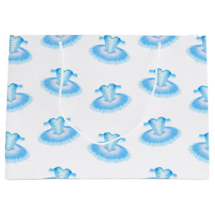 Blue Ballet Birthday Tutu Watercolour Large Gift Bag