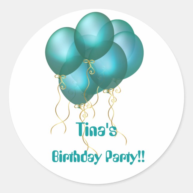 Blue Ballon Stickers (Front)