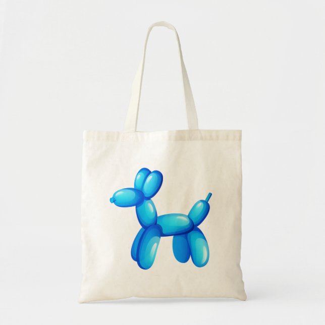 Blue Balloon Animal Dog Tote Bag (Front)