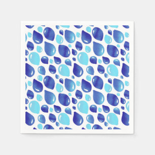 Blue Balloon Pattern Baby Boy Baby Shower Napkin