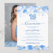 Blue Balloon Sparkle Quinceañera Photo