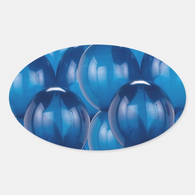 Blue Balloon Stickers and Envelope Seals (Front)