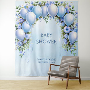 Blue Balloons Backdrop Tapestry