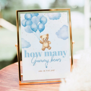 Blue balloons How many gummy bears in the jar Poster