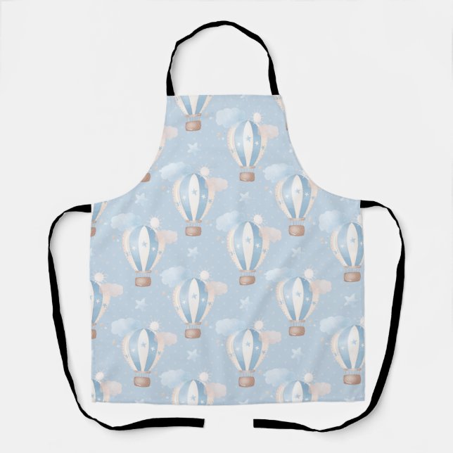 Blue Balloons Pattern Apron (Front)
