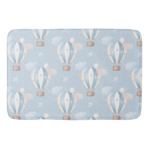 Blue Balloons Pattern Bath Mat