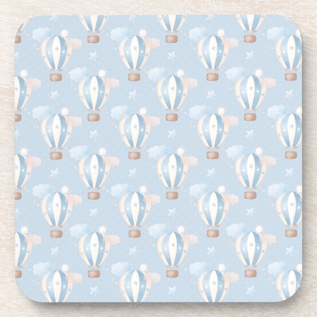 Blue Balloons Pattern Coaster (Front)