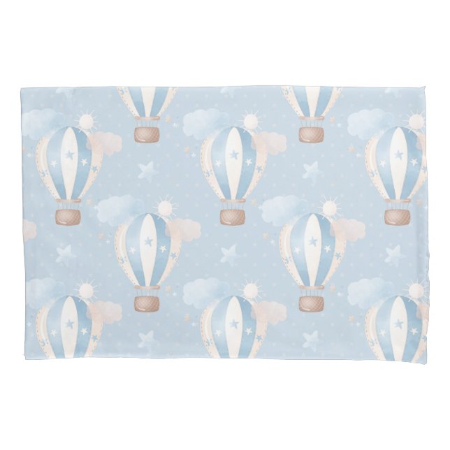 Blue Balloons Pattern Pillowcase (Front)