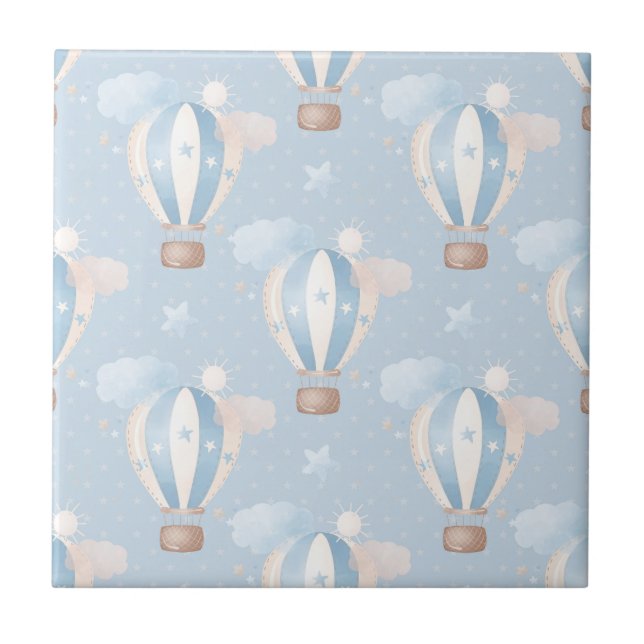 Blue Balloons Pattern Tile (Front)