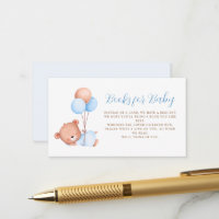Blue Balloons Teddy Bear Baby Shower