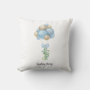 Blue Balloons Throw Pillow