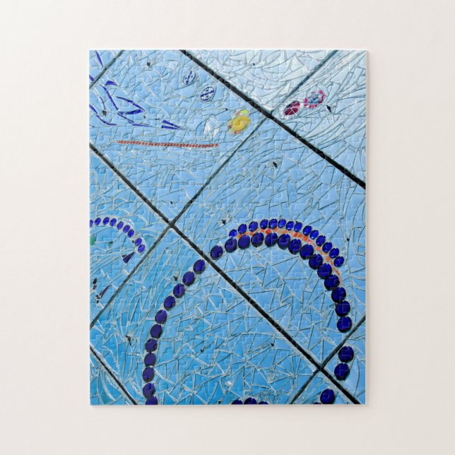 Blue Baltimore Mirror Mosaic Jigsaw Puzzle (Vertical)