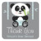 Blue Bamboo Panda Baby Shower Thank You Stickers