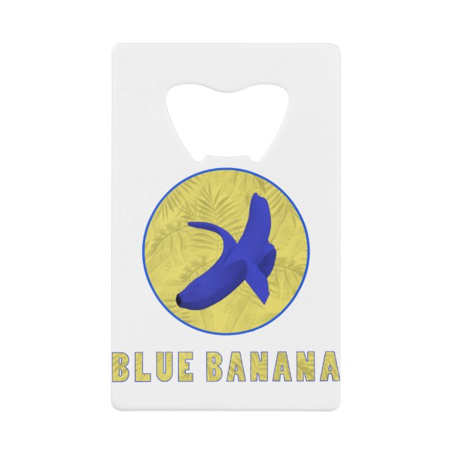 blue banana credit card bottle opener (Front)