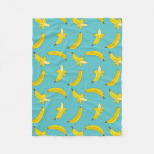 Blue Bananas Fleece Blanket