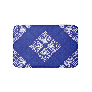 Blue Bandana Design Bath Mat