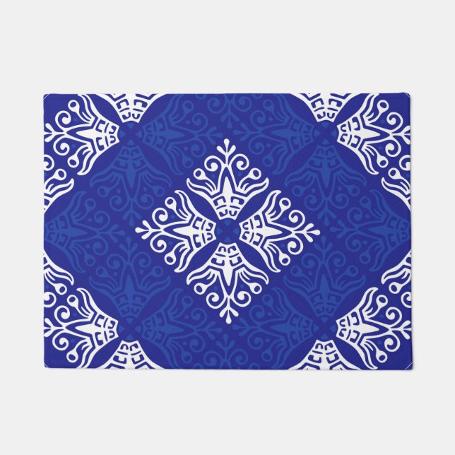 Blue Bandana Design Doormat (Front)