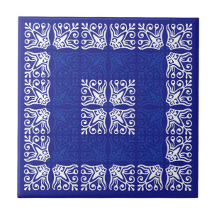 Blue Bandana Design Tile