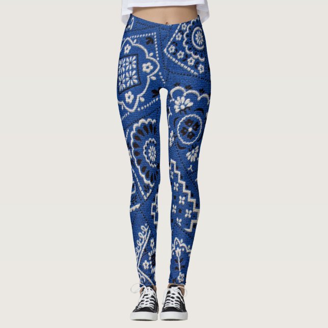 Blue Bandana leggings (Front)