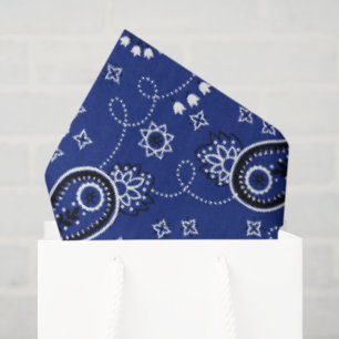 Blue Bandana Western Cowboy Adventure Ranch Fun Tissue Paper