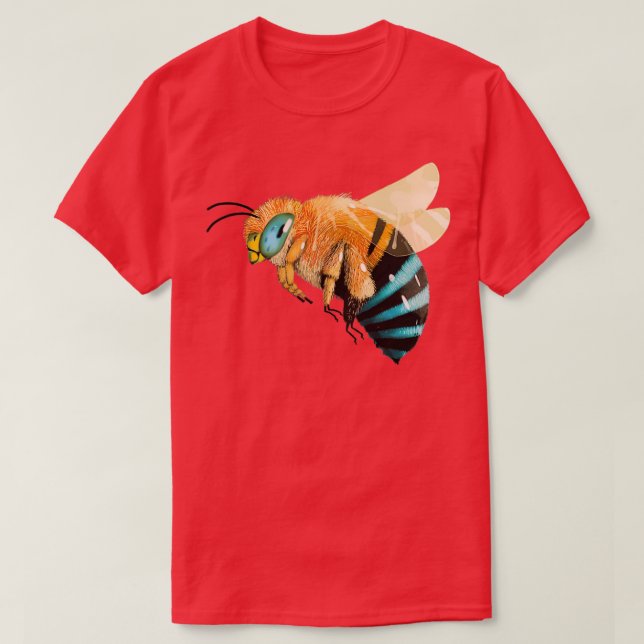 Blue Banded Bee T-Shirt (Design Front)