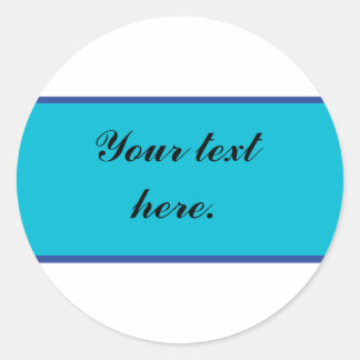 Blue Banner Sticker with Custom Text