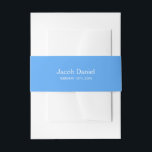 Blue Bar Mitzvah<br><div class="desc">Light blue invitation belly band.</div>