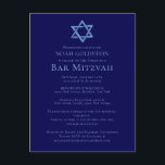 Blue Bar Mitzvah Artistic Star of David Party Postcard<br><div class="desc">This blue Bar Mitzvah ceremony or party postcard invitation has a beautiful,  artistic Star of David drawing at the top. Complete the invite postcards with your personalized event details for a Jewish boy.</div>