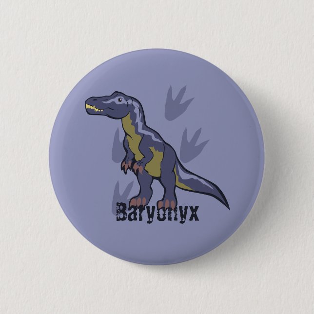 Blue Baryonyx 2 Inch Round Button (Front)