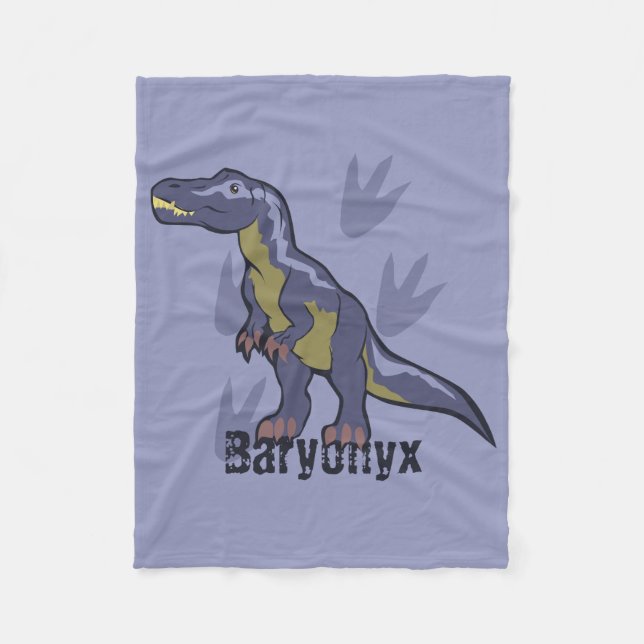 Blue Baryonyx Fleece Blanket (Front)