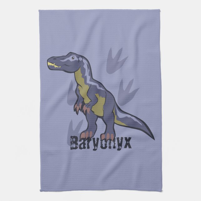 Blue Baryonyx Kitchen Towel (Vertical)