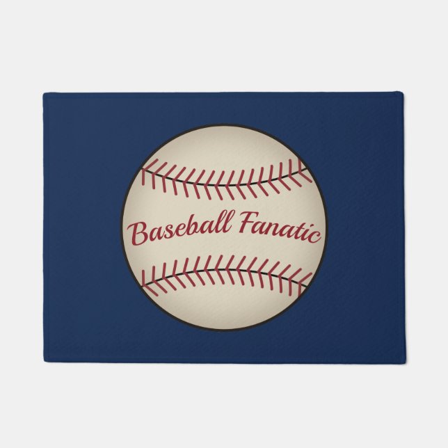 Blue Baseball Doormat  (Front)