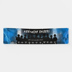 Blue Baseball Softball Dugout Banner Sports Team