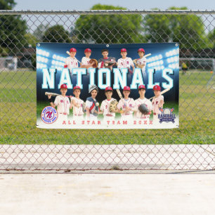 Blue Baseball Team Banner - Personalized
