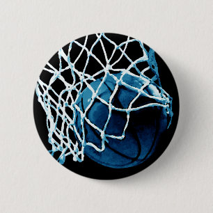 Blue Basketball 2 Inch Round Button