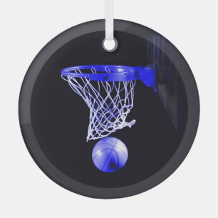 Blue Basketball Christmas Ornaments