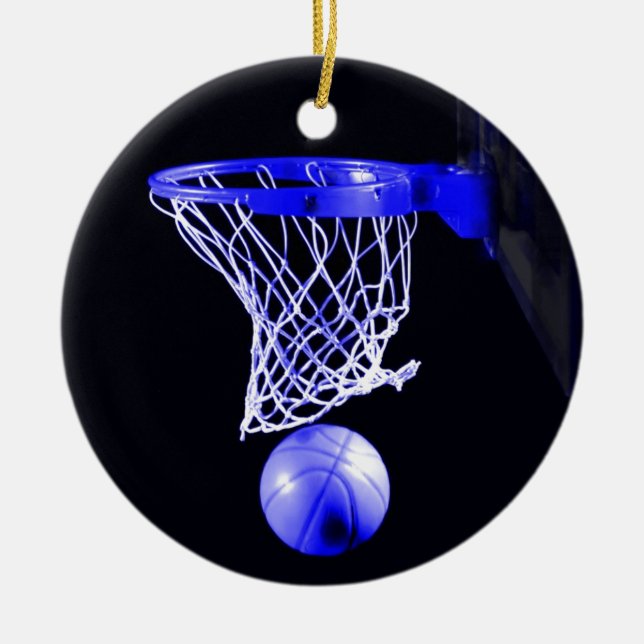 Blue Basketball Christmas Ornaments (Front)